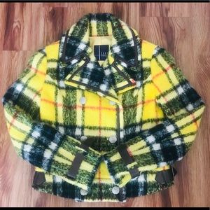 DAKS LONDON E1 tartan plaid jacket💛🖤